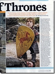 Tyrion Lannister se brání (štít rodu Brackenů)